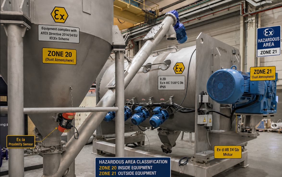 ATEX zoned process equipment in a hazardous area